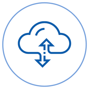 blue cloud implementation icon